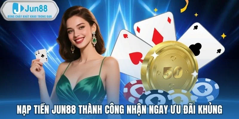 Nạp tiền Jun88 thành công nhận ngay ưu đãi khủng Nạp tiền Jun88 thành công nhận ngay ưu đãi khủng